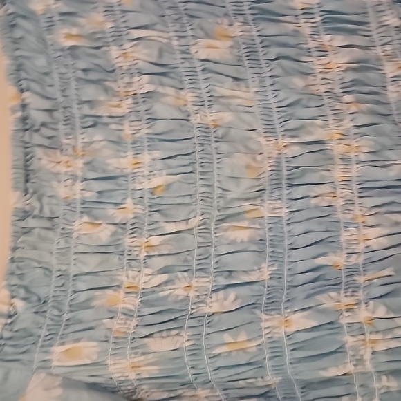 Simply Southern Size Medium Womens Light Blue With Daisies Dress - Picture 5 of 15